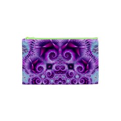 Purple Ecstasy Fractal Cosmetic Bag (xs) by KirstenStar