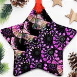 Hippy Fractal Spiral Stacks Star Ornament Front