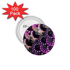 Hippy Fractal Spiral Stacks 1 75  Button (100 Pack)