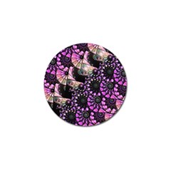 Hippy Fractal Spiral Stacks Golf Ball Marker 4 Pack