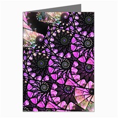 Hippy Fractal Spiral Stacks Greeting Card (8 Pack) by KirstenStar