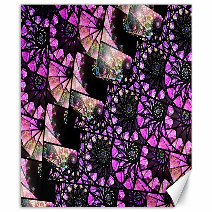 Hippy Fractal Spiral Stacks Canvas 8  x 10  (Unframed)