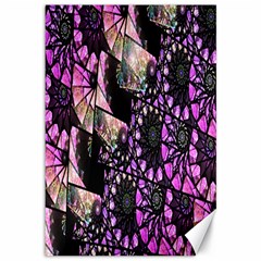 Hippy Fractal Spiral Stacks Canvas 12  X 18  (unframed) by KirstenStar