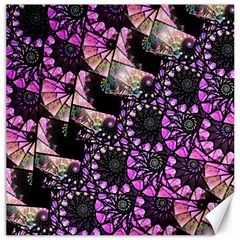 Hippy Fractal Spiral Stacks Canvas 16  X 16  (unframed) by KirstenStar