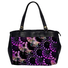 Hippy Fractal Spiral Stacks Oversize Office Handbag (one Side)