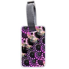 Hippy Fractal Spiral Stacks Luggage Tag (one Side)