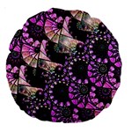 Hippy Fractal Spiral Stacks Large 18  Premium Round Cushion  Front