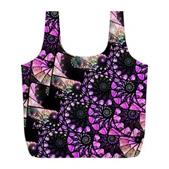 Hippy Fractal Spiral Stacks Reusable Bag (l)