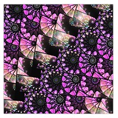 Hippy Fractal Spiral Stacks Large Satin Scarf (square)