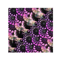 Hippy Fractal Spiral Stacks Small Satin Scarf (square)