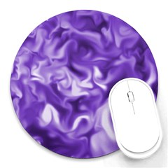 Lavender Smoke Swirls 8  Mouse Pad (round)