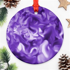 Lavender Smoke Swirls Round Ornament