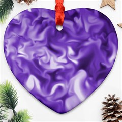 Lavender Smoke Swirls Heart Ornament