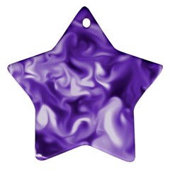 Lavender Smoke Swirls Star Ornament by KirstenStar