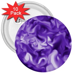 Lavender Smoke Swirls 3  Button (10 Pack)