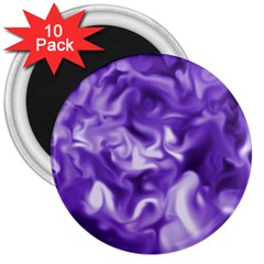 Lavender Smoke Swirls 3  Button Magnet (10 Pack)