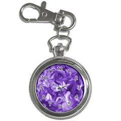 Lavender Smoke Swirls Key Chain Watch