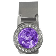 Lavender Smoke Swirls Money Clip (cz)