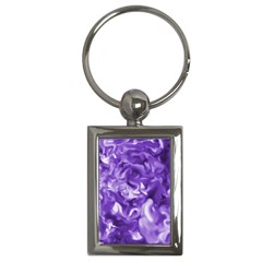 Lavender Smoke Swirls Key Chain (rectangle) by KirstenStar