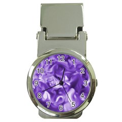 Lavender Smoke Swirls Money Clip With Watch