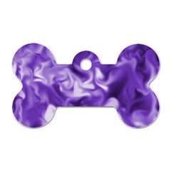 Lavender Smoke Swirls Dog Tag Bone (one Sided)