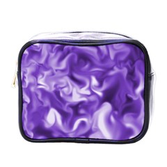 Lavender Smoke Swirls Mini Travel Toiletry Bag (one Side)