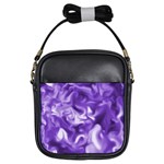 Lavender Smoke Swirls Girl s Sling Bag Front