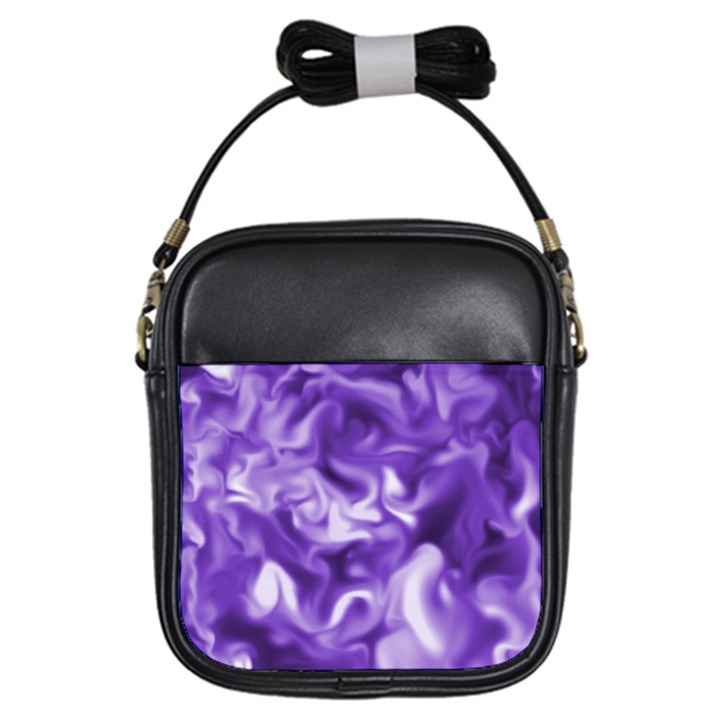 Lavender Smoke Swirls Girl s Sling Bag