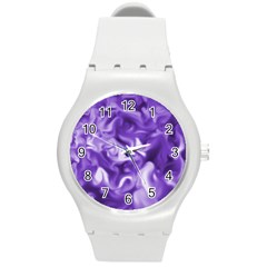 Lavender Smoke Swirls Plastic Sport Watch (medium) by KirstenStar