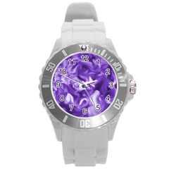 Lavender Smoke Swirls Plastic Sport Watch (large)