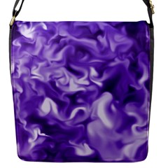 Lavender Smoke Swirls Flap Closure Messenger Bag (small)