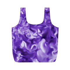 Lavender Smoke Swirls Full Print Recycle Bag (m)