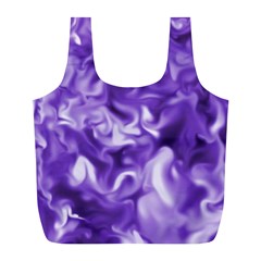 Lavender Smoke Swirls Full Print Recycle Bag (l) by KirstenStar