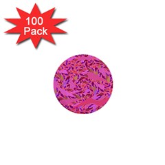 Bright Pink Confetti Storm 1  Mini Button (100 Pack) by KirstenStar