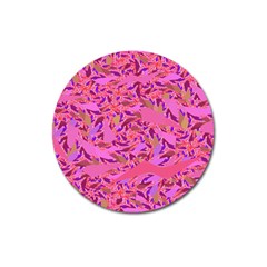 Bright Pink Confetti Storm Magnet 3  (round) by KirstenStar