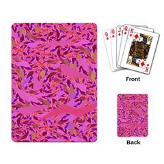 Bright Pink Confetti Storm Playing Cards Single Design