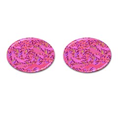 Bright Pink Confetti Storm Cufflinks (oval) by KirstenStar