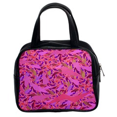 Bright Pink Confetti Storm Classic Handbag (two Sides) by KirstenStar