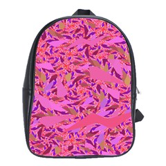 Bright Pink Confetti Storm School Bag (large) by KirstenStar