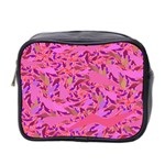 Bright Pink Confetti Storm Mini Travel Toiletry Bag (Two Sides) Front