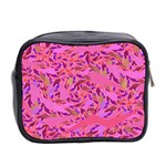 Bright Pink Confetti Storm Mini Travel Toiletry Bag (Two Sides) Back