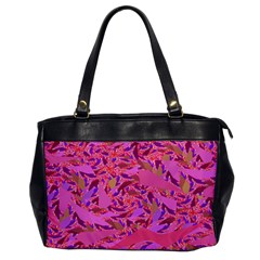 Bright Pink Confetti Storm Oversize Office Handbag (one Side)