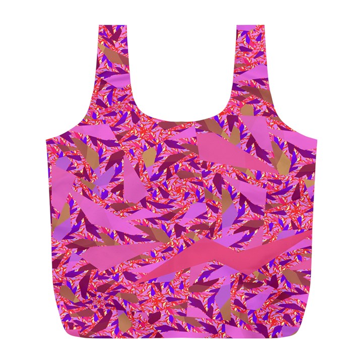 Bright Pink Confetti Storm Reusable Bag (L)