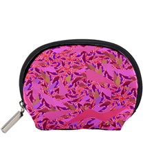 Bright Pink Confetti Storm Accessory Pouch (small) by KirstenStar