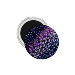 Dusk Blue And Purple Fractal 1 75  Button Magnet