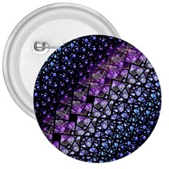 Dusk Blue And Purple Fractal 3  Button by KirstenStar