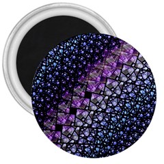 Dusk Blue And Purple Fractal 3  Button Magnet