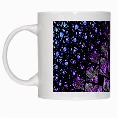 Dusk Blue And Purple Fractal White Coffee Mug by KirstenStar