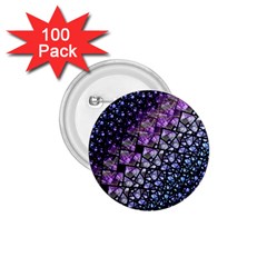 Dusk Blue And Purple Fractal 1 75  Button (100 Pack)