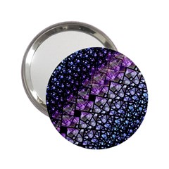 Dusk Blue And Purple Fractal Handbag Mirror (2 25 ) by KirstenStar